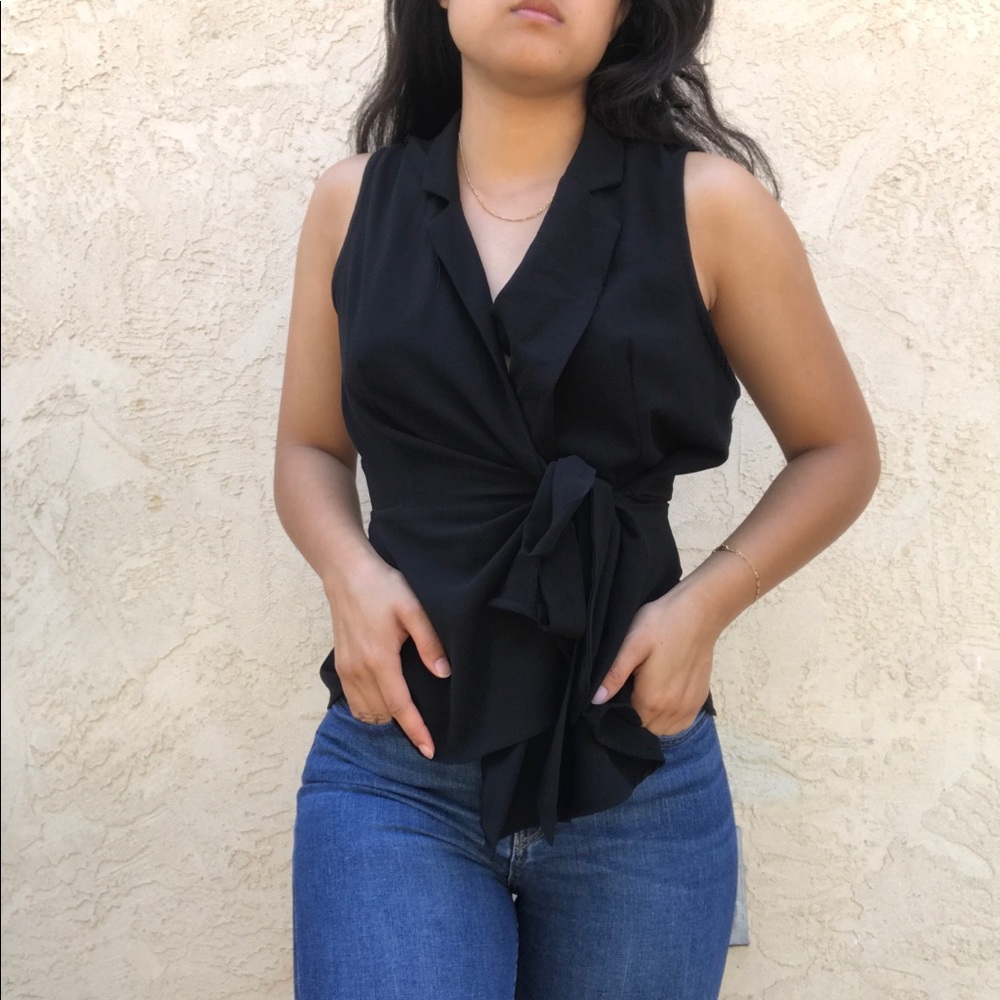 Black Wrap top